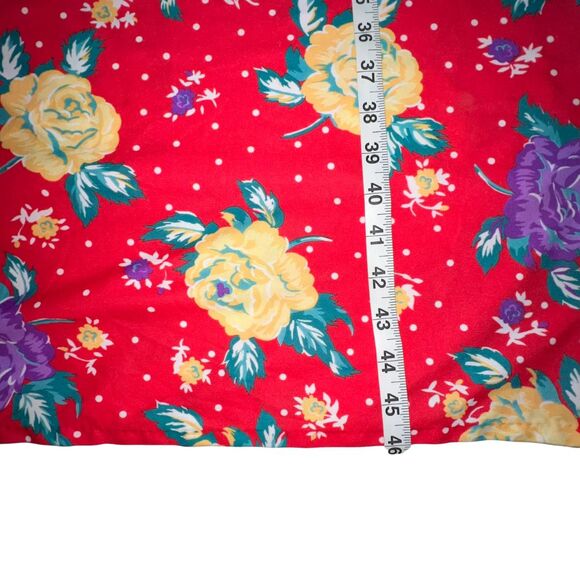 The Coffee Club House Dress Womens 18 Mumu Red Floral Housedress Caftan Kimono - Picture 9 of 11